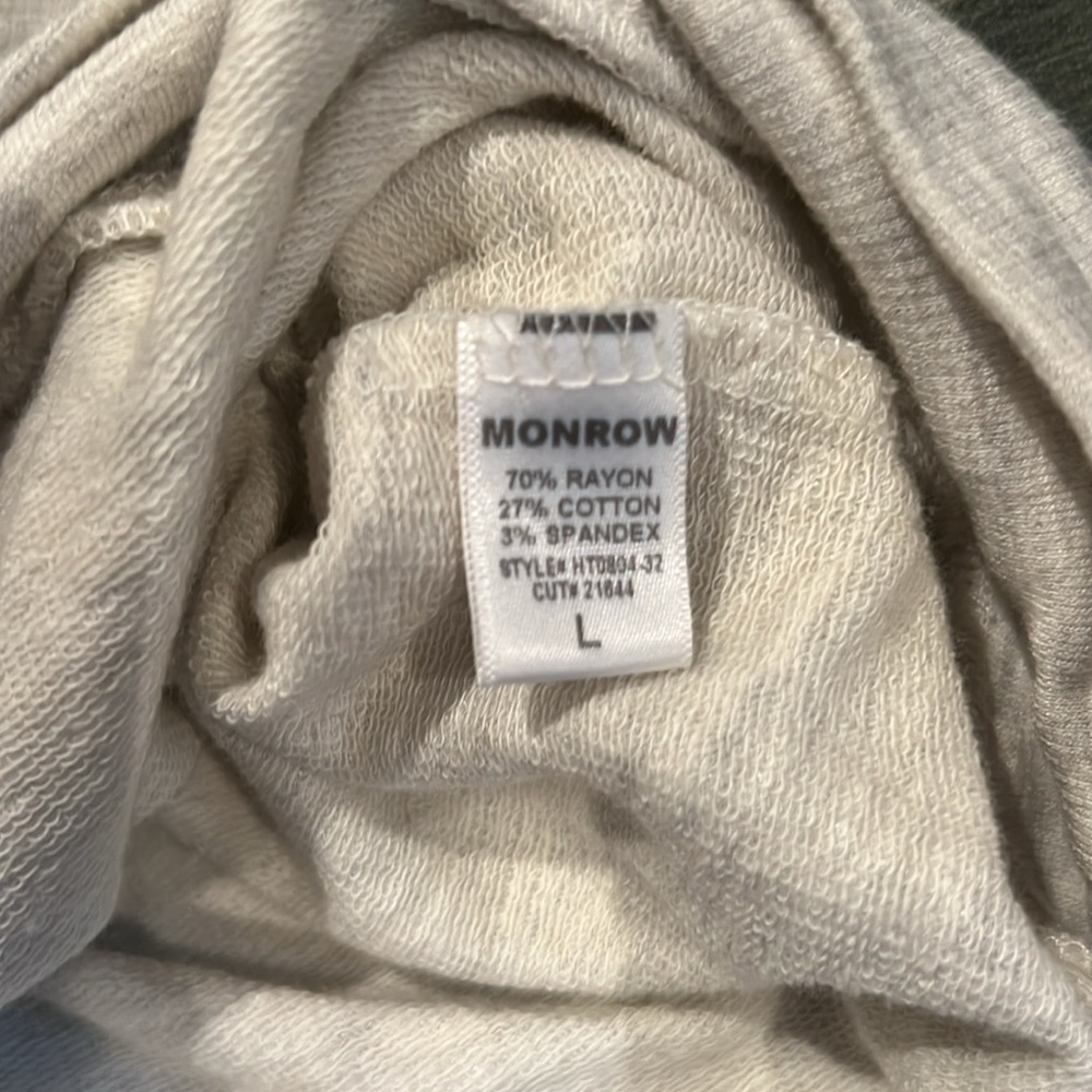 NWT Monrow Grey and Camo Set, Shorts and Long Sleeve Shirt - Picture 7 of 8